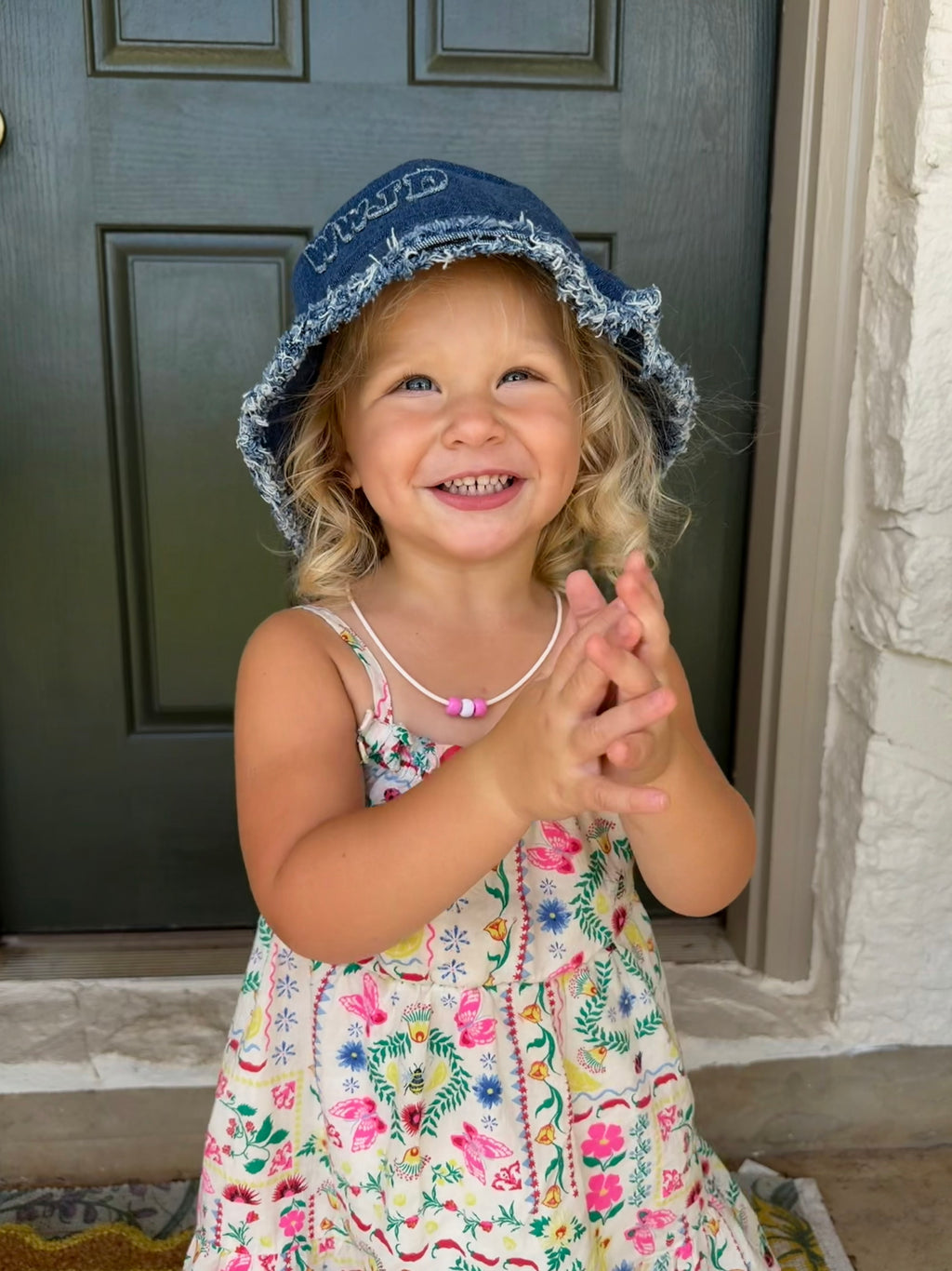 WWJD Denim Kids Bucket Hat by Elevated Faith