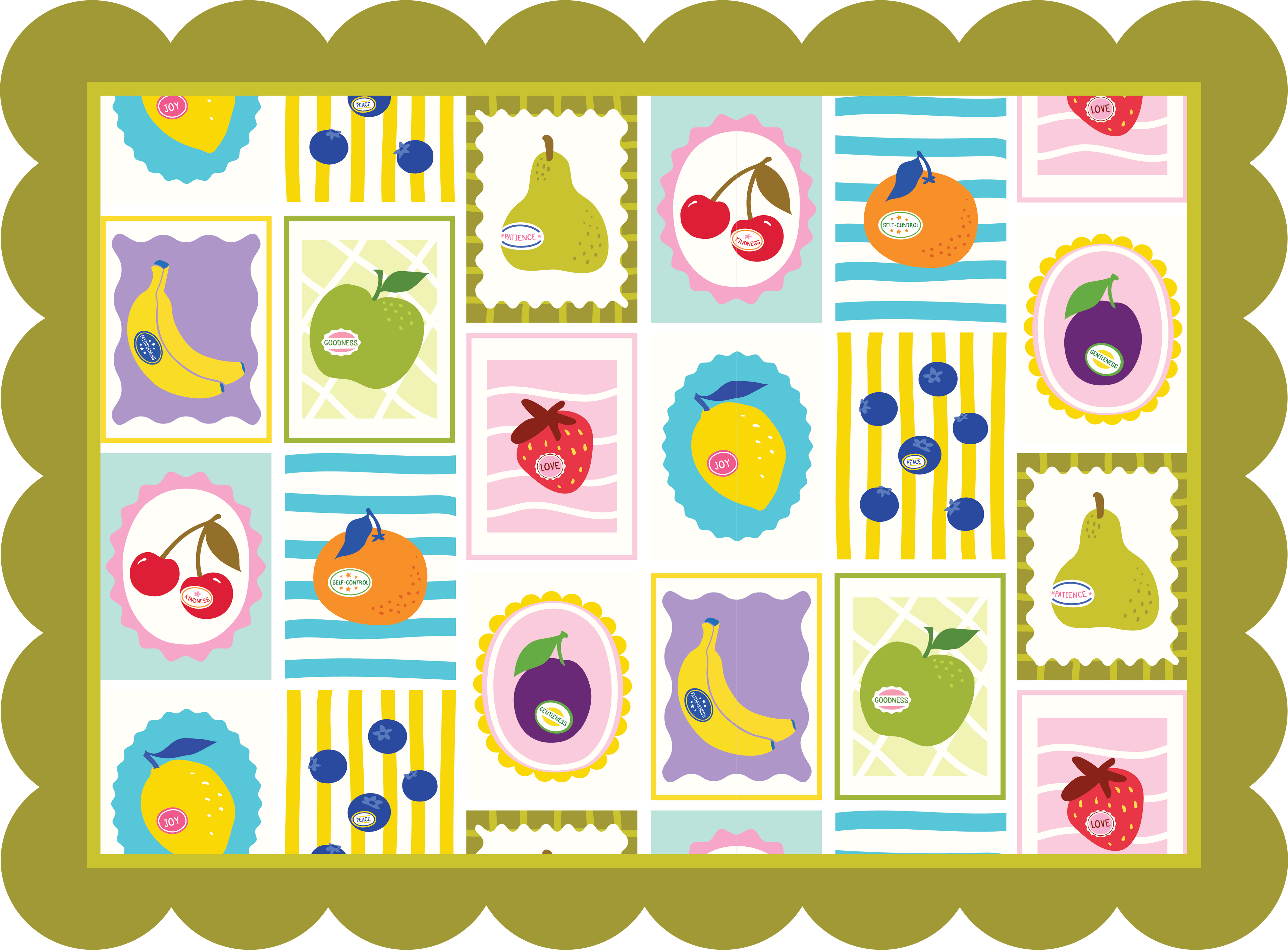 Fruits of the Spirit Placemat x10