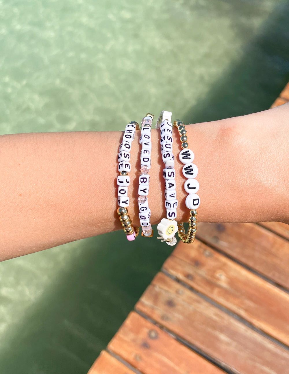 Jesus Saves Letter Bracelet by Elevated Faith