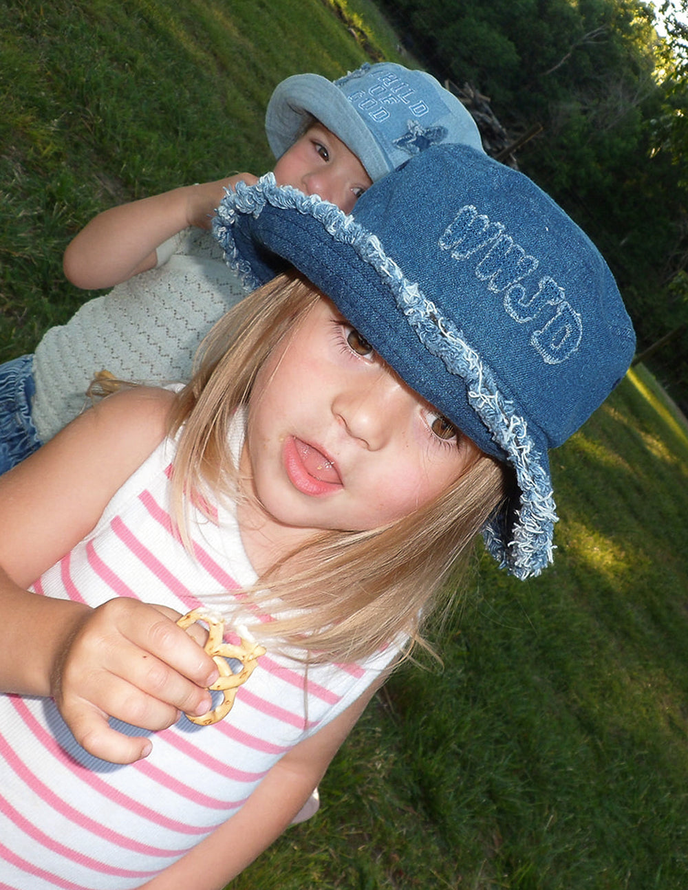 WWJD Denim Kids Bucket Hat by Elevated Faith
