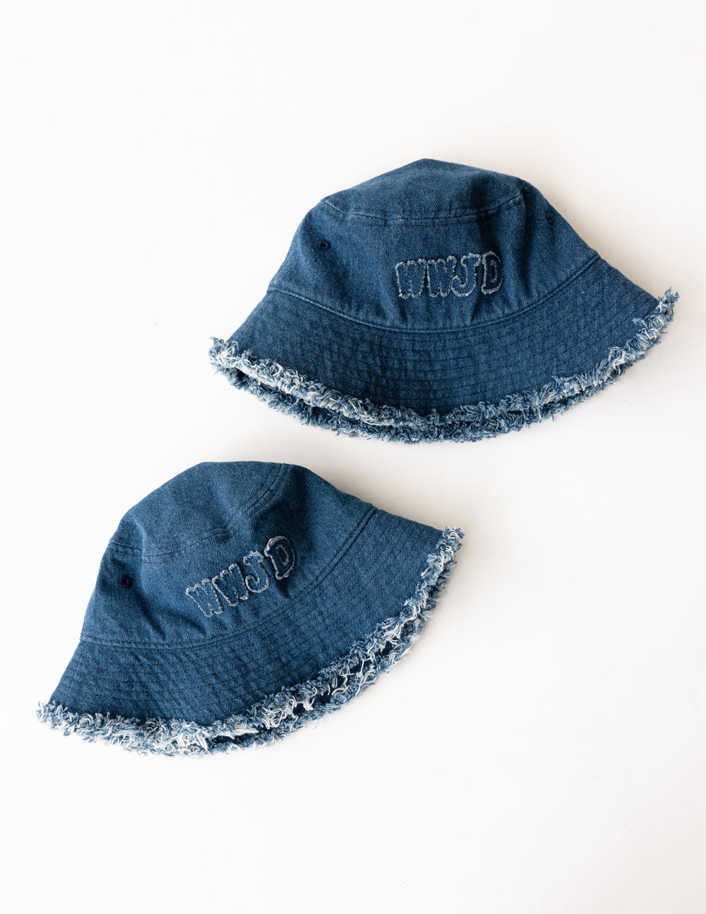 WWJD Denim Kids Bucket Hat by Elevated Faith