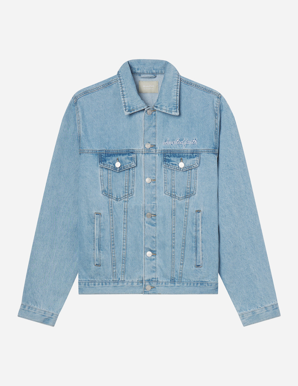What a Friend In Jesus Denim Jacket by Elevated Faith
