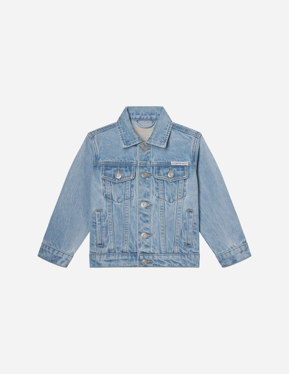 What a Friend in Jesus Kids Denim Jacket by Elevated Faith