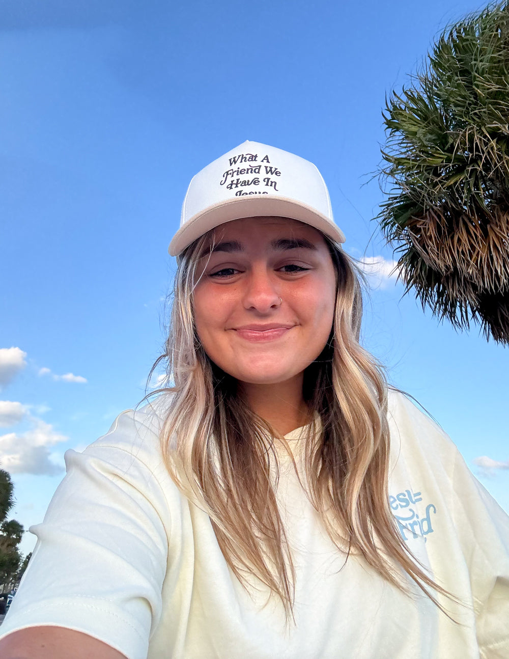 What a Friend in Jesus Trucker Hat by Elevated Faith