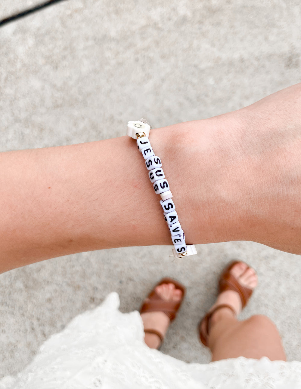 Jesus Saves Letter Bracelet by Elevated Faith