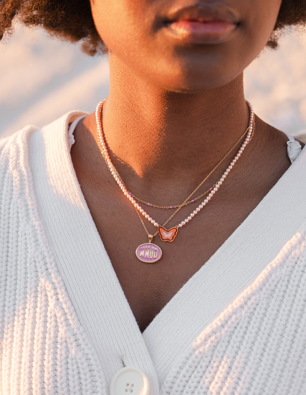 Pink WWJD Necklace Set by Elevated Faith